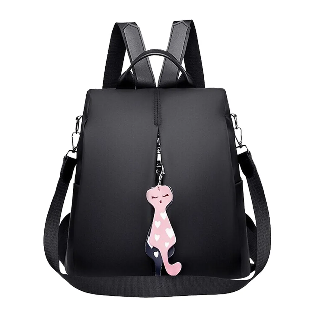 

HTNBO Backpack Women Fashion Wild Oxford Cloth Mother Student Bags Cute Small Backpack Shoulder Bag mochila masculina 2019 Black