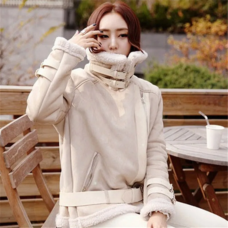 

New Winter Jacket Women Casual Women's Clothing Wadded Padded Suede Jackets Coat Female Warm Overcoat Cotton Jacket Parkas C1242