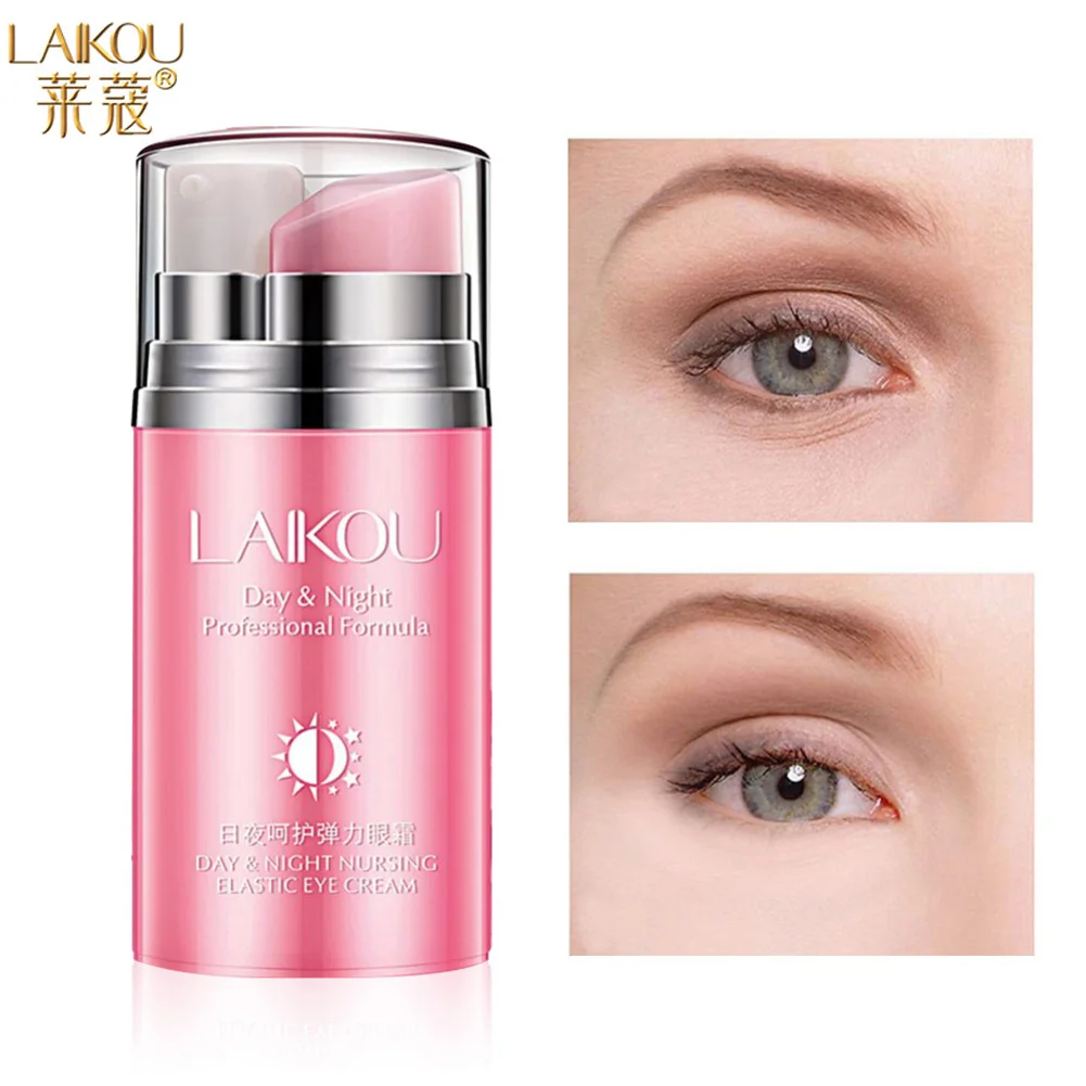 

LAIKOU Day and Night Elastic Eye Cream Skin Care Eye Bags Removal Anti-envelhecimento Dark Circles Anti Wrinkle Anti Age TSLM1