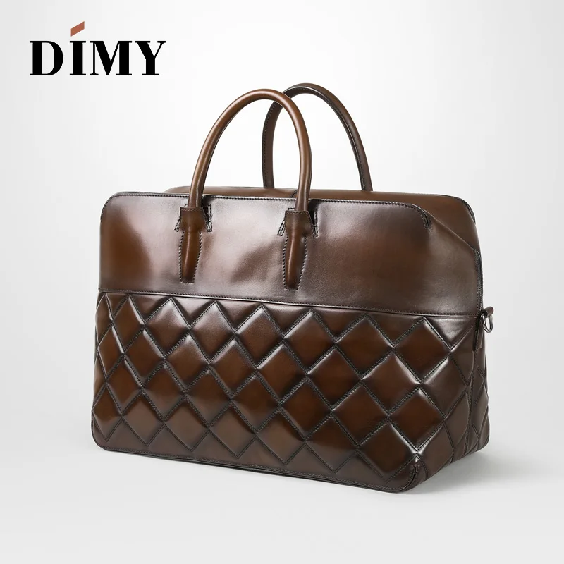 Мужской портфель DIMY Hand Patina из натуральной кожи на молнии|Портфели| |