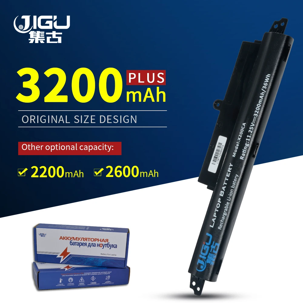 JIGU 3Cells Laptop Battery A31LM2H A31LM9H A31LMH2 For ASUS For VivoBook F200CA F200M F200MA FX200CA R202CA X200CA X200MA
