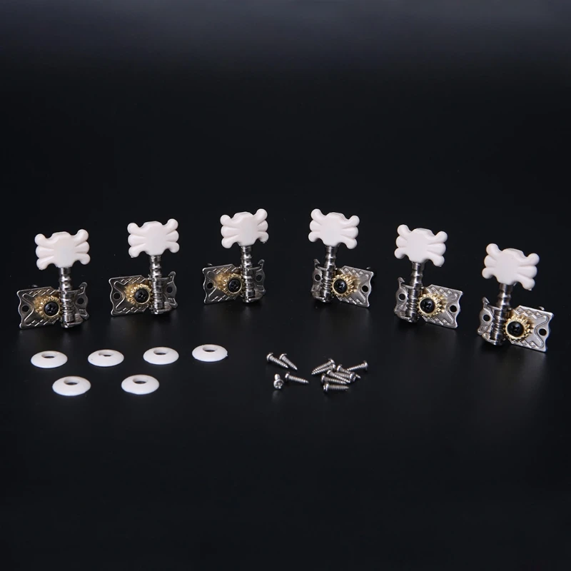

6pcs Classical Guitar Tuning Pegs Single Machine Heads Tuners Keys String Parts