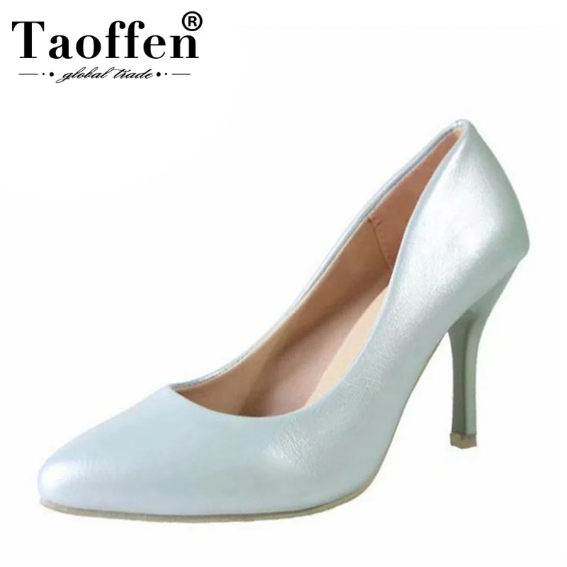 

Taoffen Size 34-43 Women Pumps Thin Heels Sexy Pointed Toe High Heel Shoes Women Solid Color Office Ladies Working Shoes