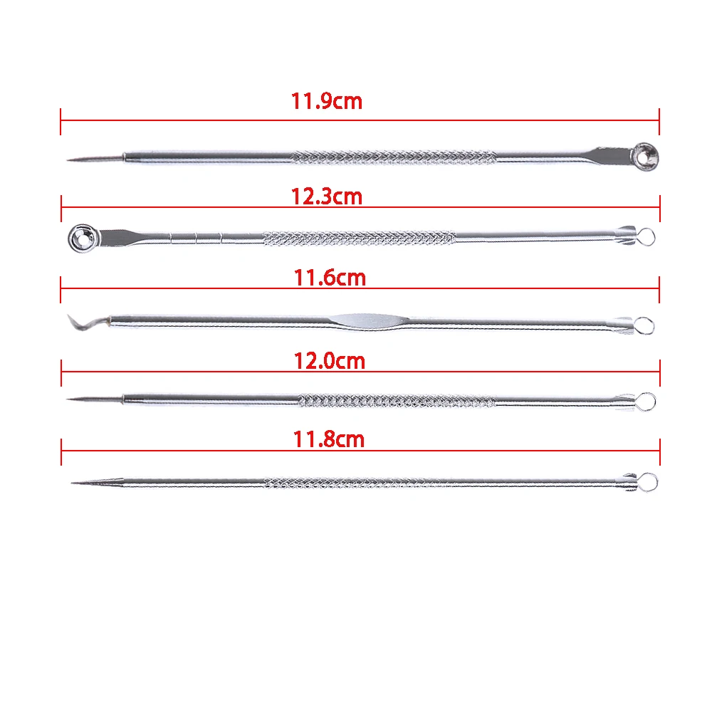 5 шт./компл. Нержавеющая сталь пятна, моднок ювелирное изделие, для удаления черных точек вперёд сделан угорь экстрактор для удаления иглы прыщей, набор кистей для макияжа