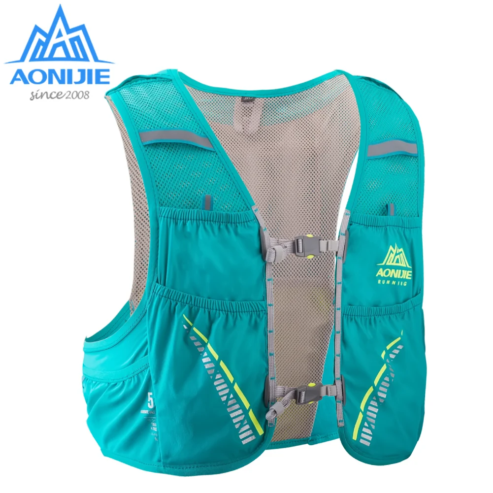 AONIJIE C933 Paquete de hidratación mochila chaleco arnés agua de la vejiga senderismo Camping corriendo maratón carrera escalando 5L - 1