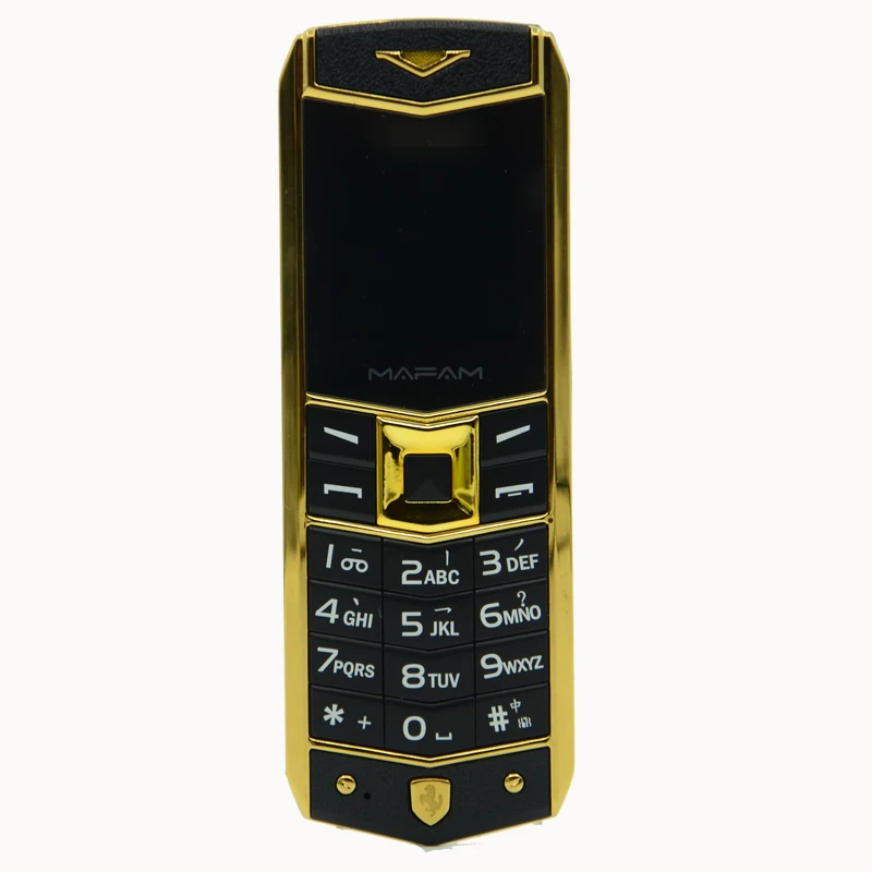  MAFAM A8 Russian Arabic Spanish French Vibration Luxury metal body car logo dual sim Mobile phone w