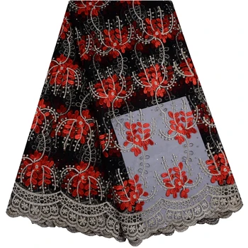 

Free Shipping Hot Sale French Lace Fabric High Quality Beautiful African Lace Fabrics With Stones For Nigerian Wedding Dress 882