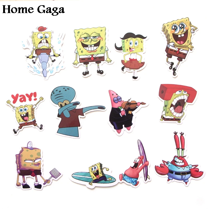 Us 231 14 Offhomegaga 50pcs Spongebob Squarepants Patrick Star Sticker For Diy Scrapbooking Album Luggage Laptop Phone Decal Sticker D1472 In -