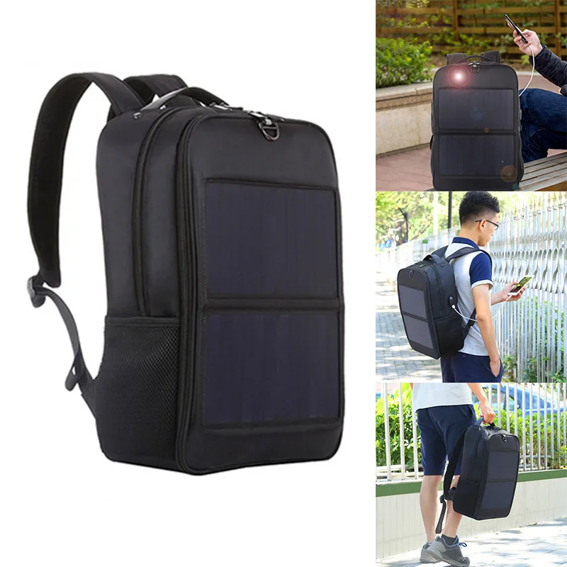 

Men Solar Powered Charge Backpack Laptop Daypack Business Travel Waterproof Bag ALS88