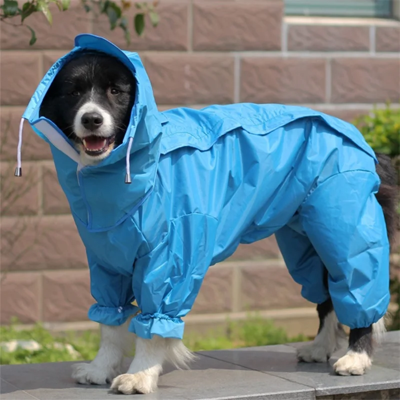 Большая собака плащ Одежда Водонепроницаемый дождь комбинезон для большой средний маленький собаки золотистый ретривер уличная верхняя