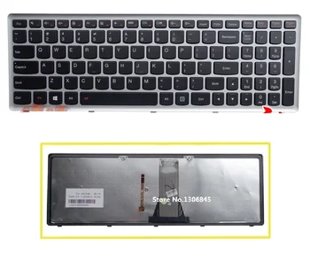 

SSEA New US Keyboard backlight For Lenovo G500C G500S G500H S500 Z510 Z505 G505s G510S Flex 15 15D S510p keyboard silver frame