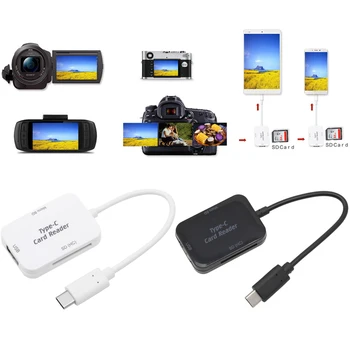 

USB-C Type C To USB 2.0 Hub SD TF Memory Card Reader OTG Adapter For Phone PC