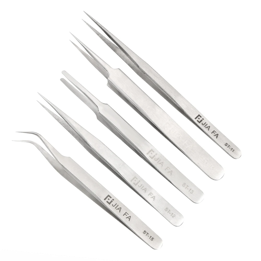 

NICEYARD RST11-15 Precision Tweezer Stainless Steel Thicken Electronics Forceps Hand Tool