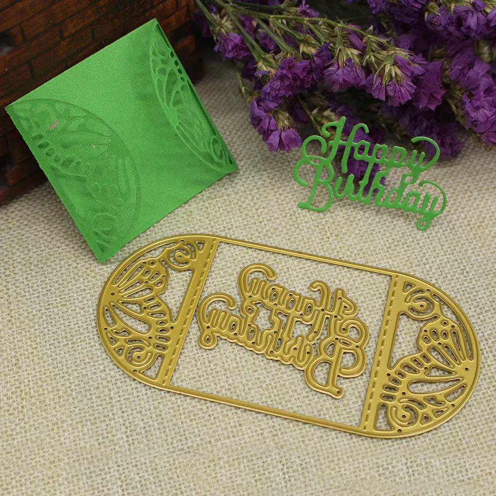  3D Stitch Paper Crafts Semicircle Metal Cutting Dies DIY Birthday Embossing Album Scrapbooking Sten - 32999382403