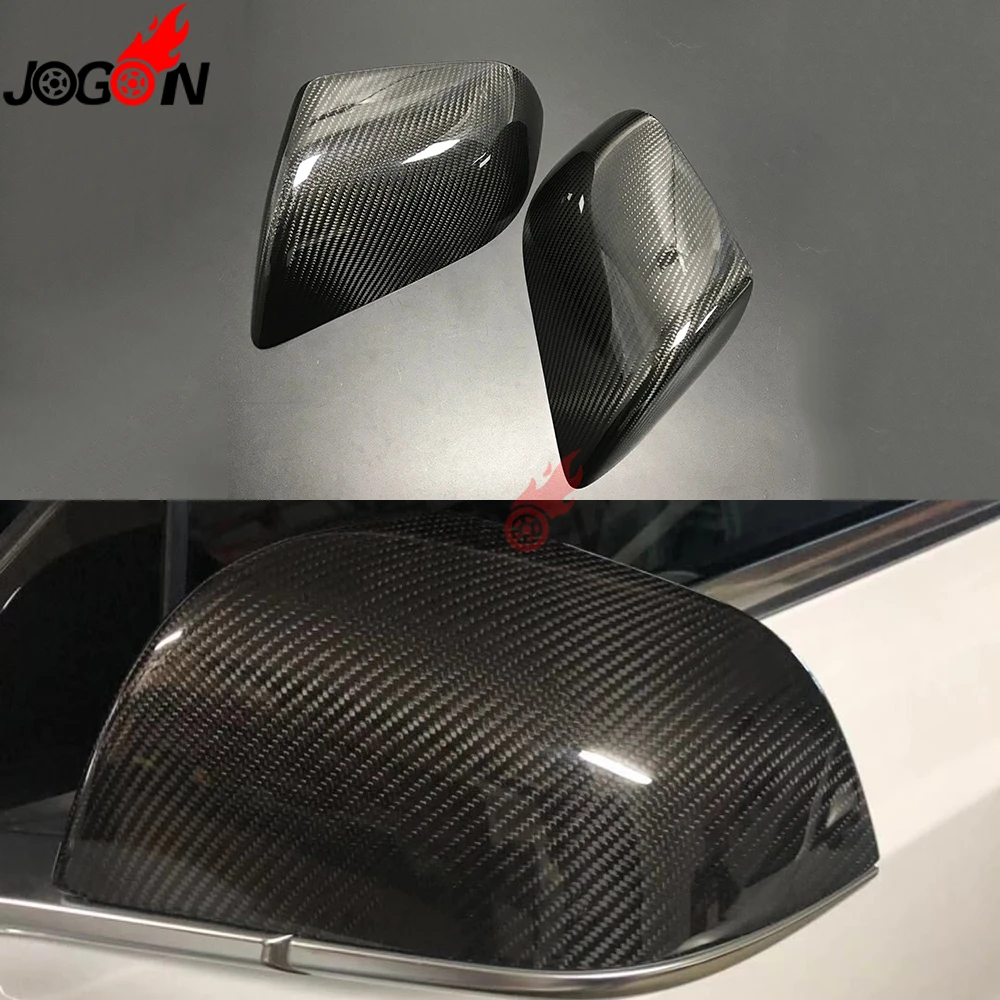 

Carbon Fiber For Tesla Model 3 2018 2019 Car Back Side Wing Rearview Mirror Cover Cap Shell Trim Adhesive