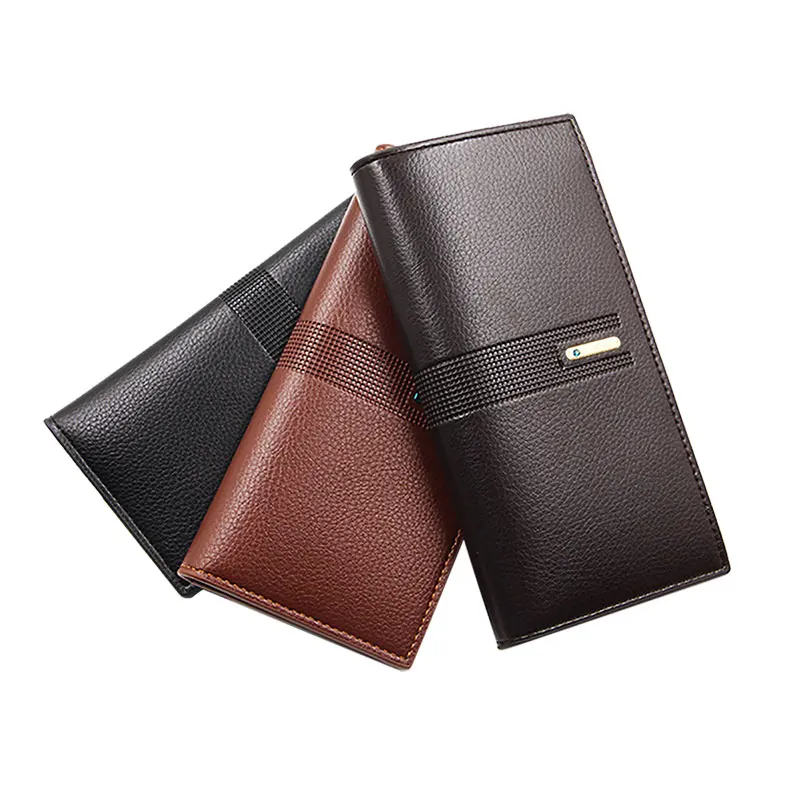 

Menbense Business Leather Wallet for Male Purse Long Money Bag Walet Slim Card Holder Wallets 997-3