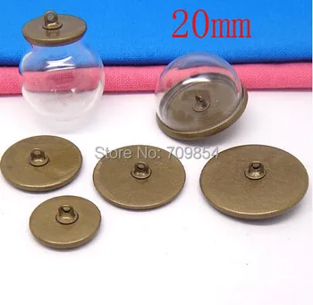 

100pcs/lot 20mm pad double connector antique bronze pendant tray jewelry findings