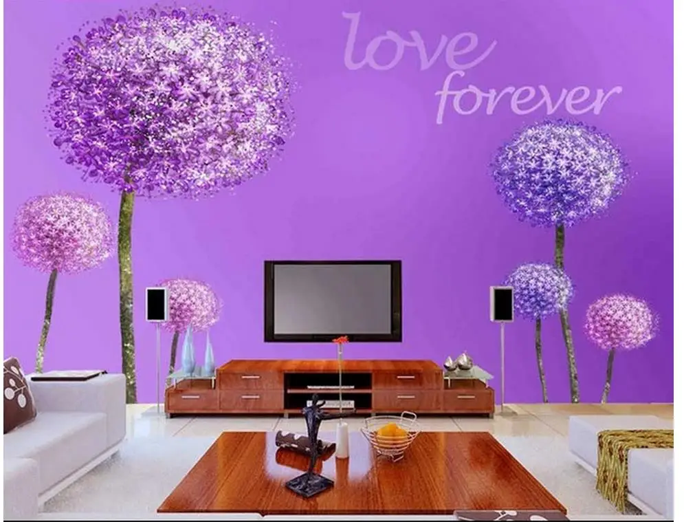 3D Wallpaper Dream Dandelion Wall Living Room Decoration Painting