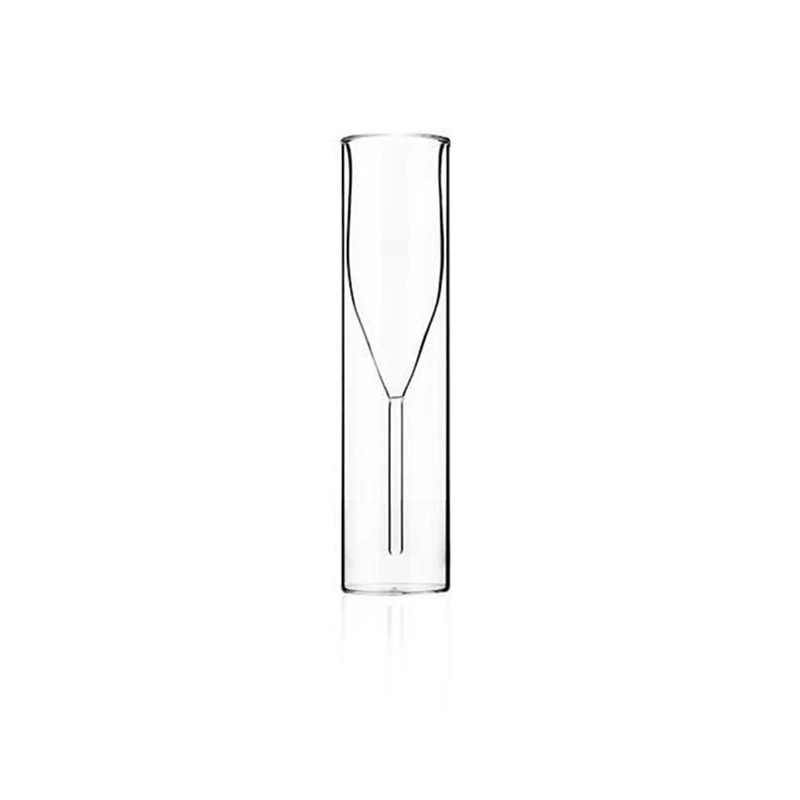 Европейский стиль, двухслойные бокалы, бокалы для шампанского, бокалы, бокалы для вина, тюльпаны, Коктейльные Свадебные бокалы, дизайн Thule Xicaras - Цвет: Прозрачный