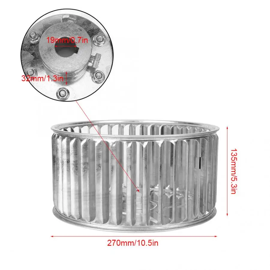 1 шт. 10.5in направление металлический вентилятор колеса Замена Комплект подходит для мульти-крыло центробежный вентилятор