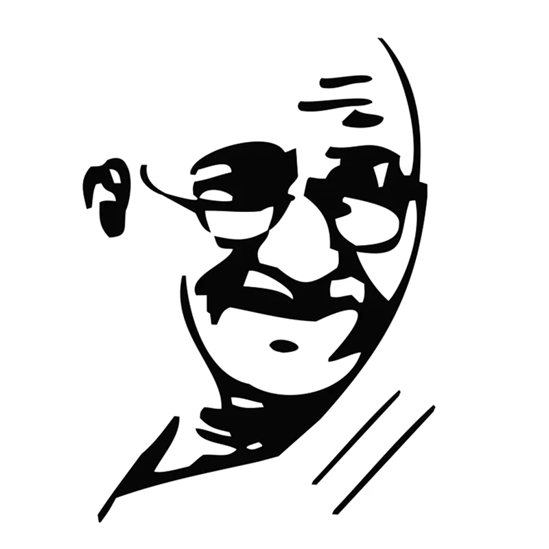 

CK2661#15*21cm Mahatma Gandhi car sticker vinyl decal silver/black car auto stickers for car bumper window car decorations