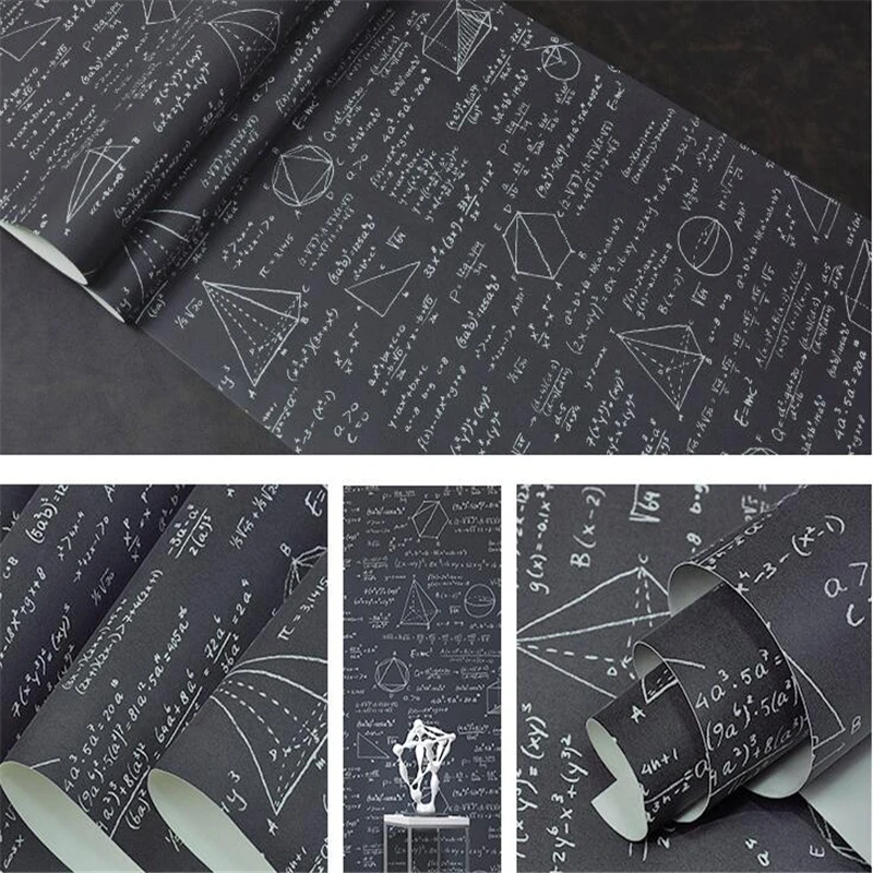 

Beibehang Blackboard geometric mathematical formula equation personality wallpaper children 's room cafe restaurant wallpaper