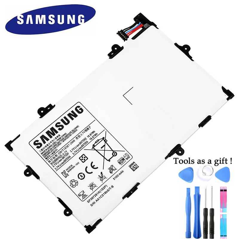

SAMSUNG Original 5100mAh Battery For Samsung GALAXY Tab 7.7 P6800 P6810 GT-P6800 GT-P6810 SP397281A(1S2P) With Free Tools