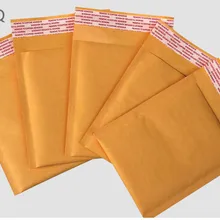 20 шт/партия 6 размер крафт желтые Пузырьковые конверты-пакеты для почтовых отправлений самоклеющиеся объемные конверты упаковка курьерские Сумки