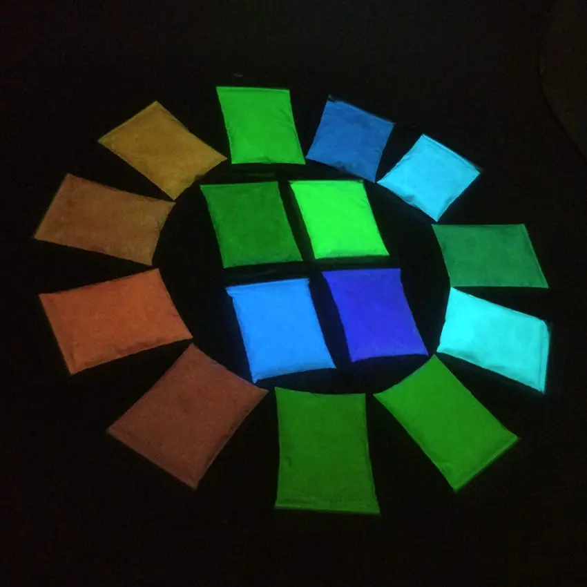 Nail Powder Nail Pigment Nail Glitter Luminous Pigment Fluorescent Pigment Luminous Powder 15 Colors Glow In Dark Nail Glitter Pigment Fluorescent Phosphor Glitter For nail art Bright Pigment Powder