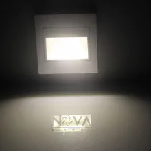 ABS лестничный настенный светильник Встроенный Настенный светильник 1 Вт SMD светодиодный ночной Светильник Внутреннее освещение AC100V к AC240V вход 6 шт. в партии