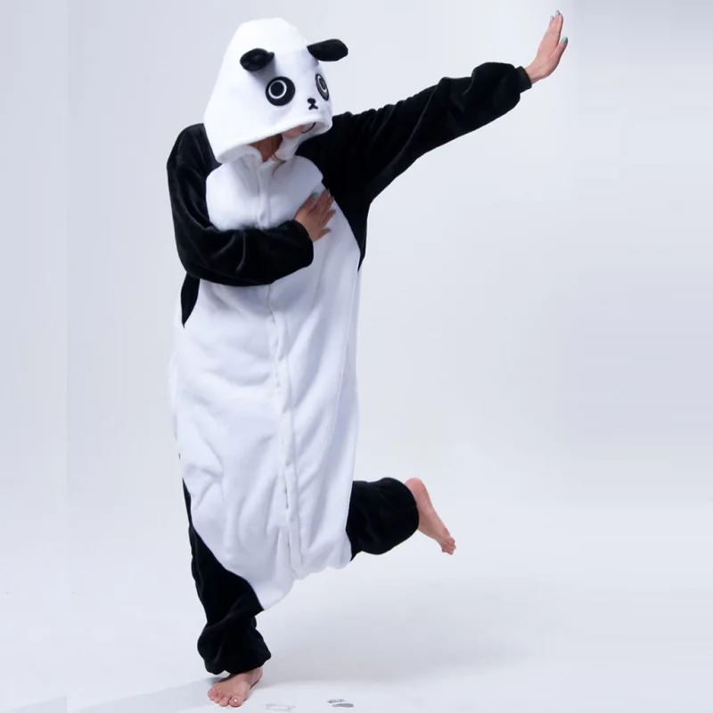 Cute Cartoon Kungfu Panda Pajamas For Women Adult Animal Onesie Flannel Long Sleeve Hoodie Winter Pyjama Warm Sleepwear Pijama Cute Cartoon Kungfu Panda Pajamas For Women Adult Animal Onesie Flannel Long Sleeve Hoodie Winter Pyjama Warm Sleepwear Pijama
