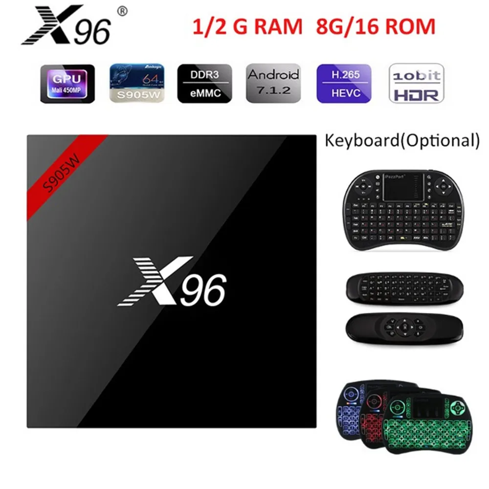 Оригинальный X96 Умные телевизоры коробка 1 ГБ Оперативная память 8 Встроенная Android