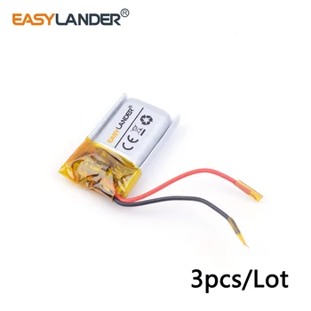 

3pcs/Lot 501215 60mAh 3.7v lithium Li ion polymer rechargeable battery For Mp3 MP4 MP5 GPS PSP mobile bluetooth
