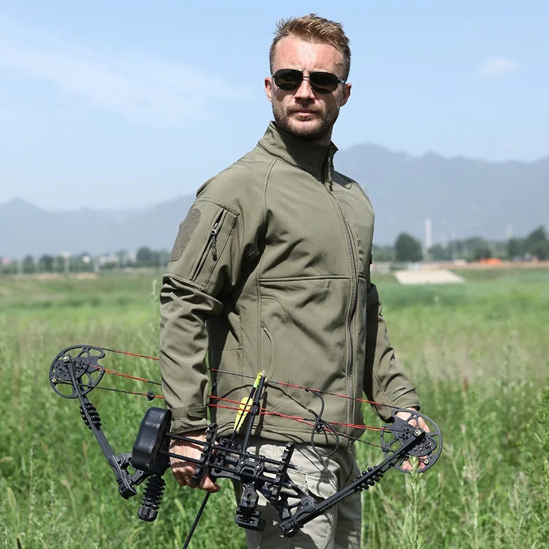 Men's Army Camouflage Military Windcheater Tactical Jacket Hunt Sharkskin Softshell Standcollar Win
