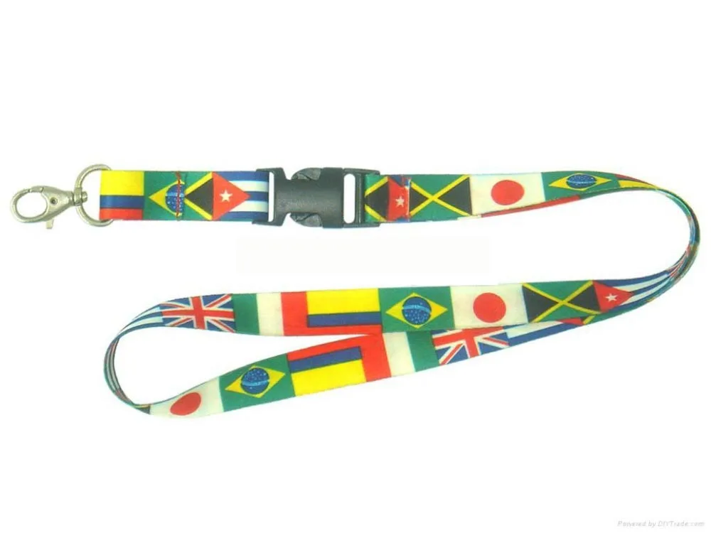 

500pcs/lot Country flag lanyard lanyard with country flag printing lowest price escrow accepted