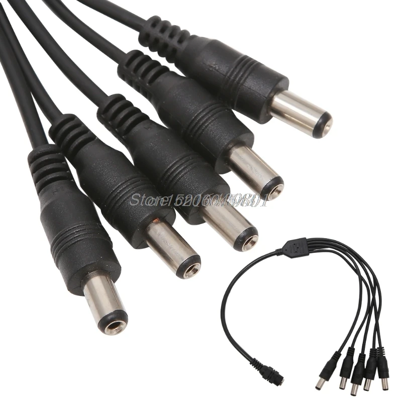 

DC Power Splitter 5 way Adapter 2.1mm CCTV 12V PSU to 5 Camera Cable New R16 Drop ship