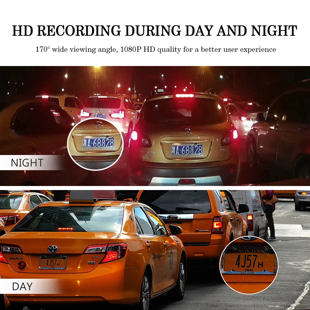Dash камера 3 0 I nche ips Full HD 1080P Автомобильный видеорегистратор с двумя объективами