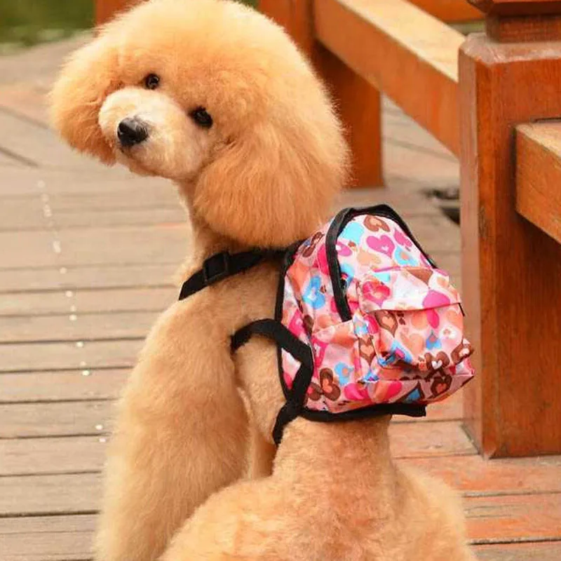 

Cartoon Cute Dog Backpack Canvas Multicolor Pet Dog Carrier Bags Puppy School Bag Chest Backpack For Dogs And Cats