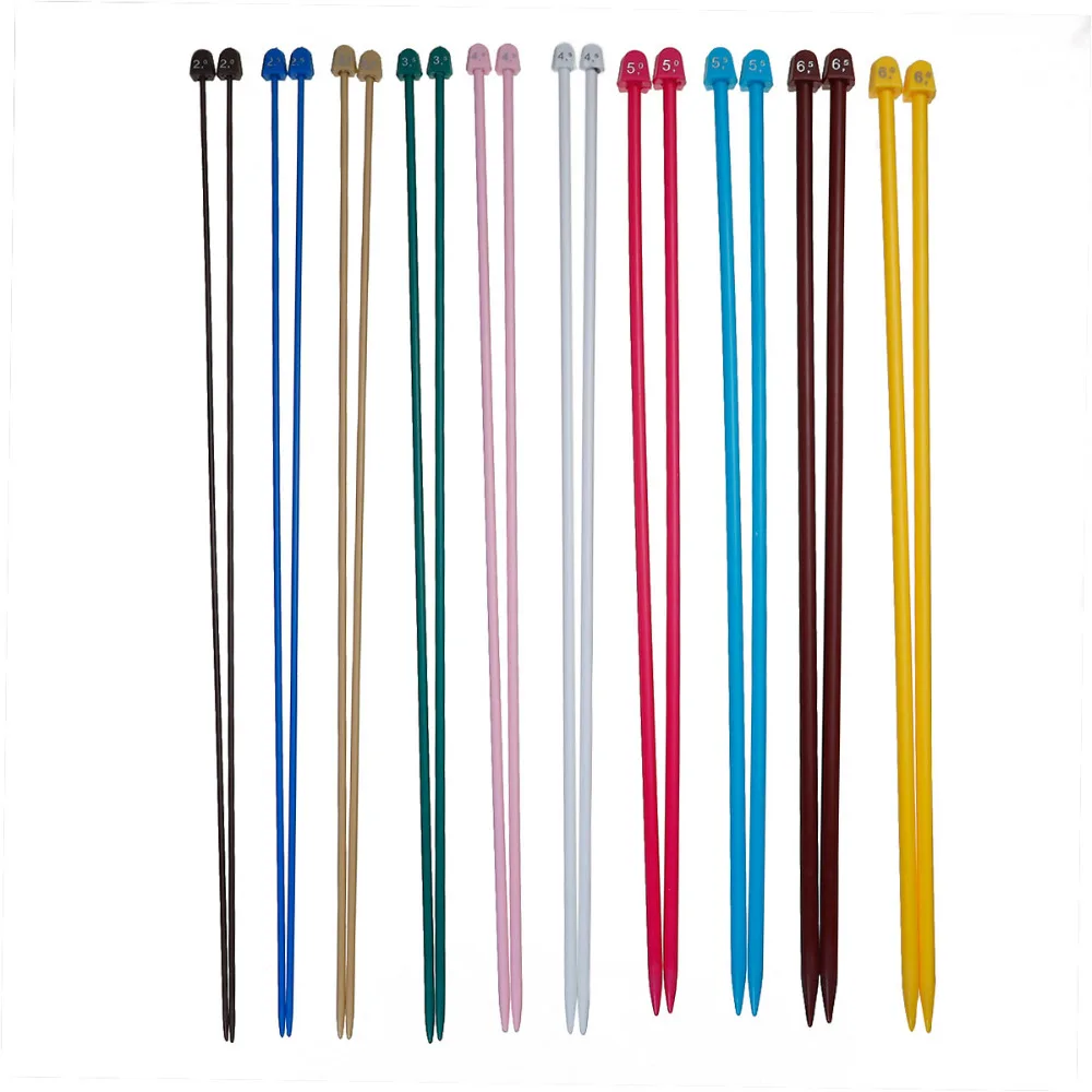 DoreenBeads Plastic Single Pointed Knitting Needles At Random 36.0cm(14