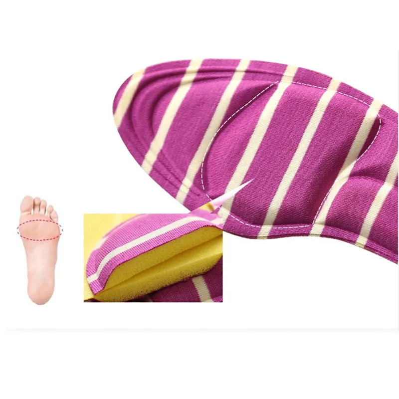Пот амортизирующие дышащие дуговые стельки массаж удобная женская обувь Pad 4D высокие каблуки стельки из пены, запоминающие форму