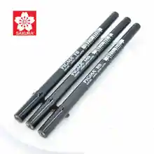 3 шт Сакура XFVK Pigma водный цвет кисти мягкая каллиграфическая Кисть ручка черная ручка для подписи цвет BB MB FB принадлежности для рисования