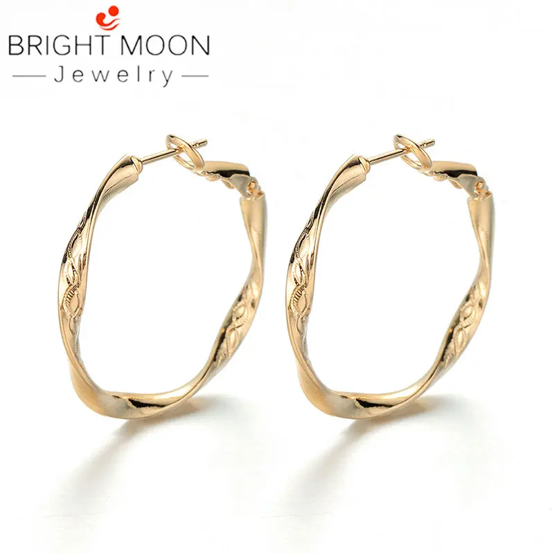 

Bright Moon Geometry Grind Hemp Flowers Metal Hoop Earring Bohemia Designer Hyperbole Party Creative Hoop Earrings Women Jewelry