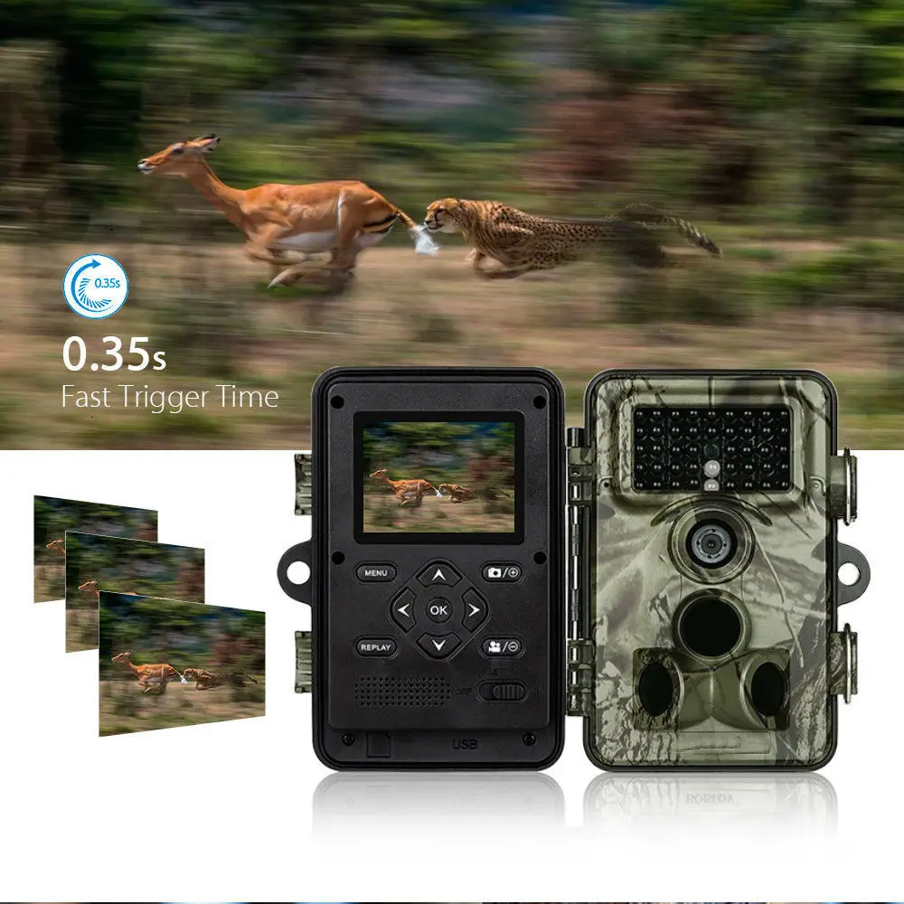 PDDHKK 1080 P 30fps цифровая животные охотничья камера 16MP Trail камера наблюдения животные фото ловушки с инфракрасным ночного видения