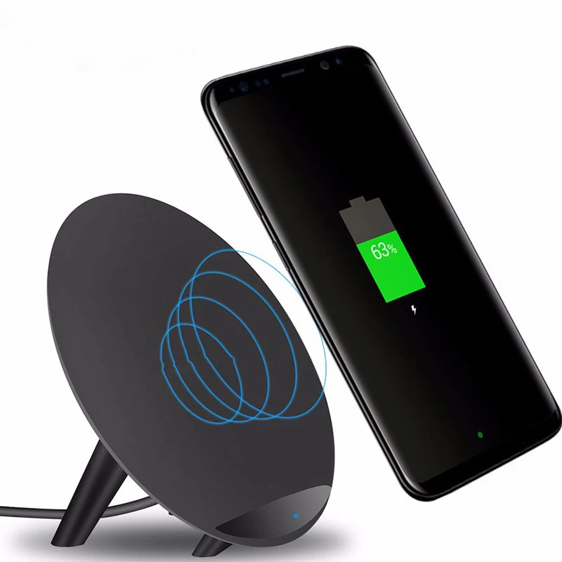 Carregador portatil для iPhone X 10 Вт Qi Беспроводное зарядное устройство carregador celular для samsung galaxy Not 8/S8 быстрое зарядное устройство для телефона