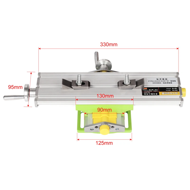 Мини Многофункциональный поперечный Рабочий стол для сверлильного фрезерного станка скамейка тиски механические инструменты 6330