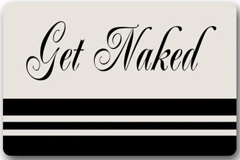 

CHARMHOME Get Naked Welcome Door Mat Rug Indoor/Outdoor Mats Welcome Doormat Decor Rug