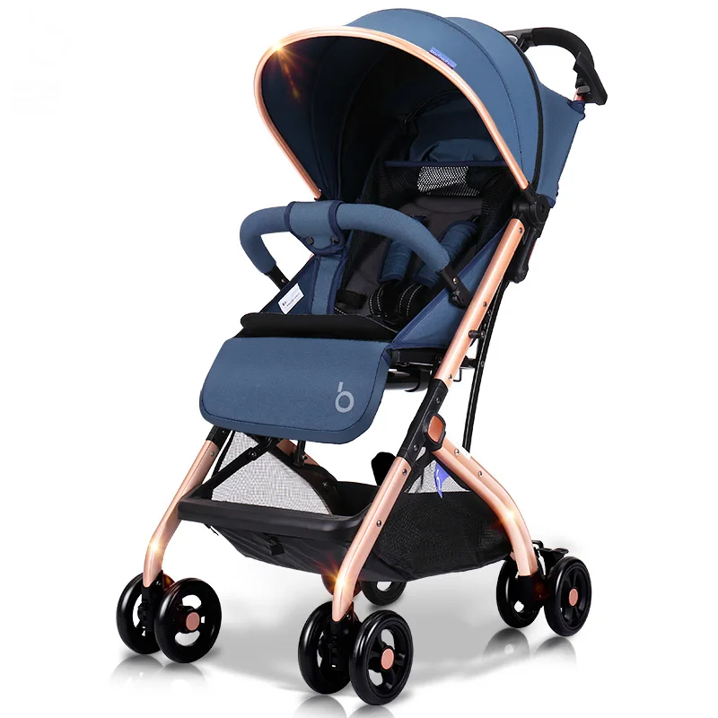 

Aluminum alloy frame free installation baby stroller high view universal wheel can sit and lie down portable fold baby stroller