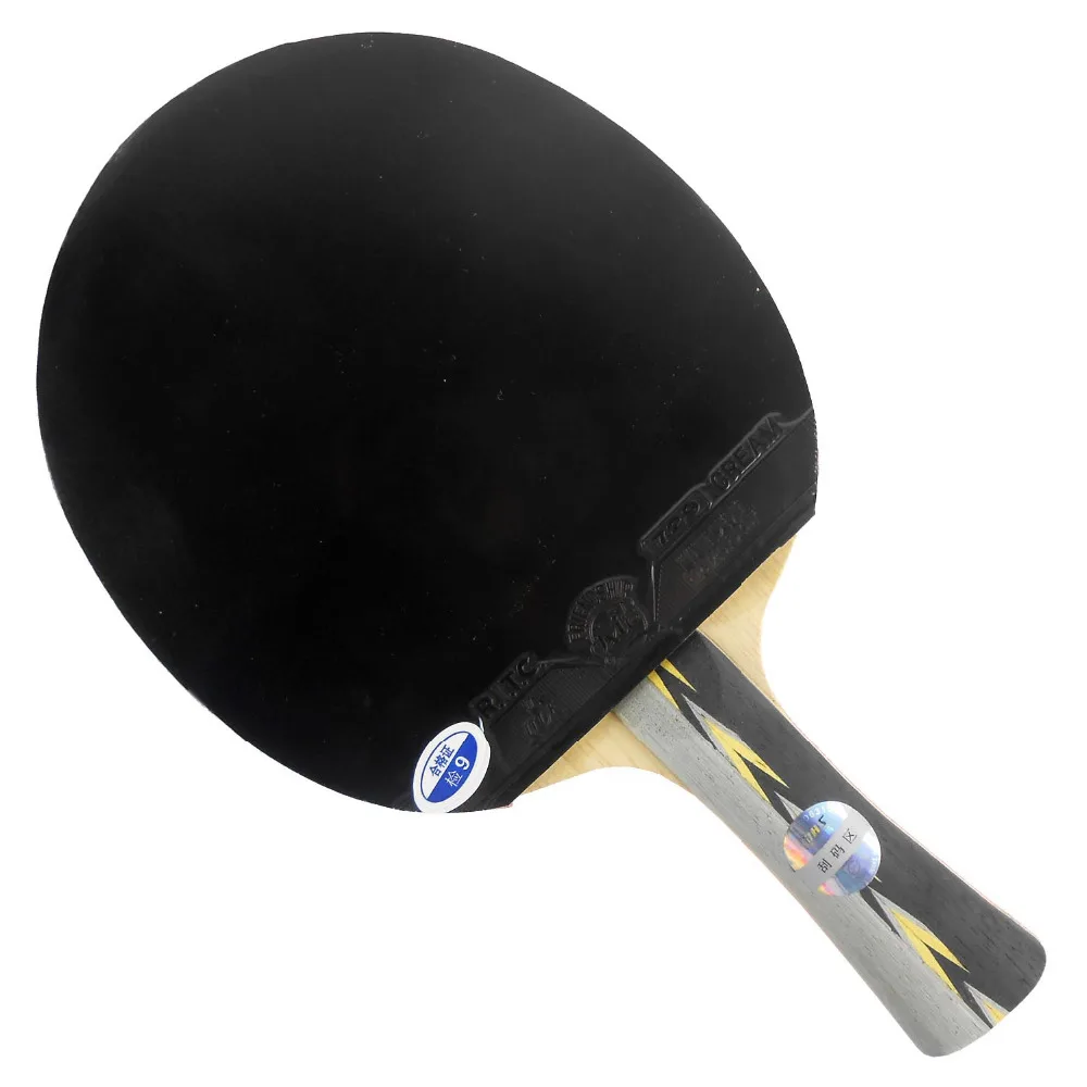 Оригинальный Pro Настольный теннис Combo ракетки: DHS POWER. G7 PG7 лезвие с 2x RITC729 нипочем резиной крем Shakehand длинная FL
