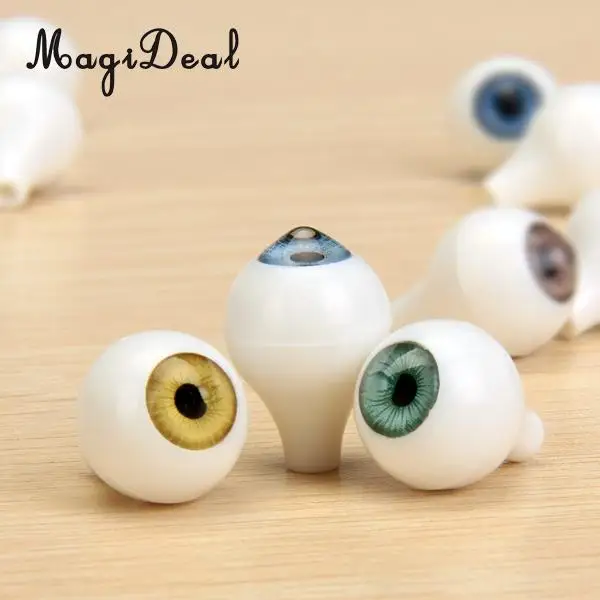 8Pcs/Pack Round Acrylic Doll Eyes Eyeballs for Dolls Plush Animal Toys Halloween Props DIY Craft Accs 16mm