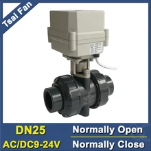 TF25-P2-C AC/DC9V-24V ПВХ 1 ''DN25 Мощность сбой возврата обычно открыть/закрыть клапан BSP или npt-резьба 10NM On/Off 15 сек Metal Шестерни